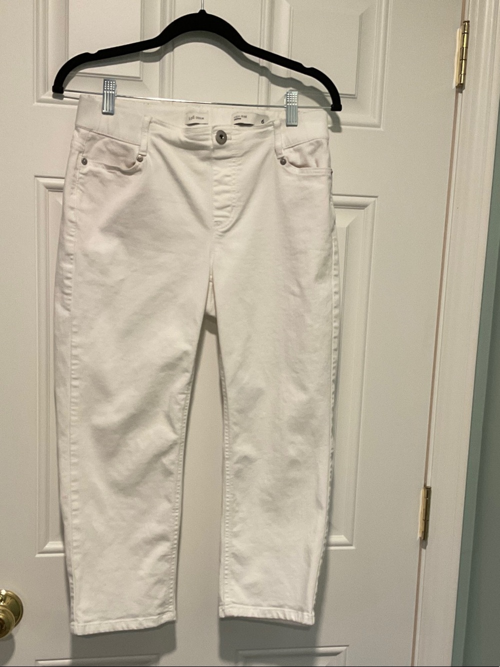 J. Jill White Cropped Slim Jeans